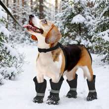 Dog Suspender Boots, Anti-Slip Anti-Fall Anti-Water Dog Shoes Leg Protector, For Small/Medium/Large Dogs Paw Protection, Adjustable Pet Outdoor Walking Shoes - Black - View 8