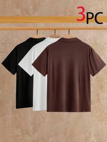 HIMLAND 男士字母印花牛仔短袖休閒 Polo 衫 - 彩色 - 查看 2
