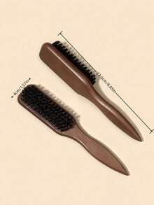 1PC Unisex Hair Brush Beard Brush Slick Back Comb Gradient Comb Barber Clipper Cleaning Comb Professional Stylist Smooth Grooming Tool Coarse Fine Hair Scalp Massage Bathroom Home Gift - brown - View 2