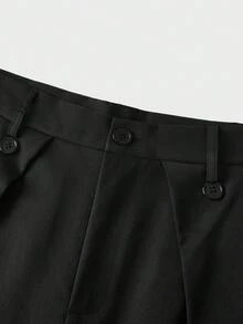 SWAVVY Pantalones largos de pierna ancha para hombre, primavera/verano - Negro - Ver 5