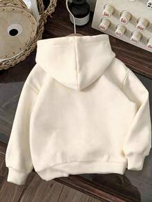 Young Boy Casual Minimalist Pattern Hooded Long Sleeve Sweatshirt Suitable For Autumn/Winter Vacation Matching Set Graphic Cute Comfortable Squishy - Multicolor - View 4