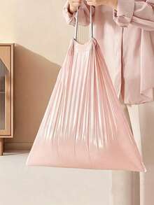 200Pcs Cute Cartoon Printed Drawstring Garbage Bags, Thick Large Capacity Portable Kitchen Trash Bags, High Aesthetic Household Waste Storage Bags - Multicolor - View 4