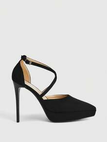 CUCCOO LuxiPop Women's High Heels Shoes Platform Sexy - Black - View 1