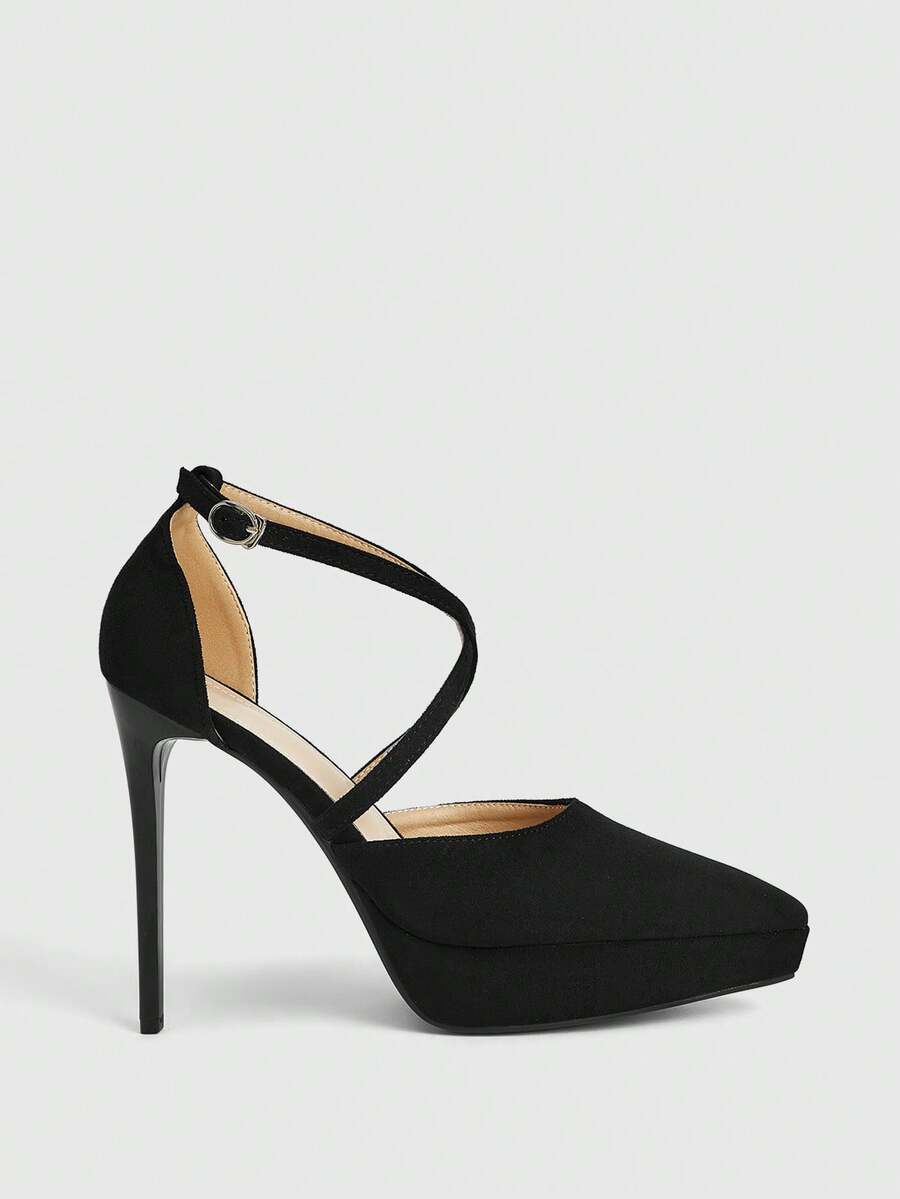 CUCCOO LuxiPop Women's High Heels Shoes Platform Sexy - Black - View 1