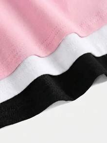 Girlism Camisetas de tirantes para niña preadolescente de color liso, casuales y versátiles para uso diario, 3 piezas/set, blanco, rosa rubor, negro, verano, vuelta al colegio - Multicolor - Ver 10