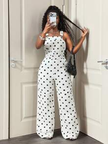 Slaydiva Casual Women's Denim Overalls Jumpsuit - White - View 6
