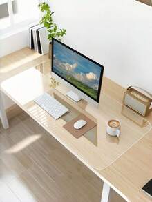 1 buah Alas Meja Transparan Tahan Air Anti Selip Tahan Gores Tahan Lama Halus Mudah Dibersihkan Alas Keyboard dan Mouse untuk Kantor Rumah Komputer Laptop Gaming Ruang Belajar Pelindung Bening Penting Populer Wajib Dimiliki - Clear - View 2