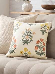 1pc Decorative Pillow Cover, Hidden Zipper Design, Suitable For Living Room, Dining Room And Bedroom Decor, Soft And Comfortable, Minimalist Style - Multicolor - View 1