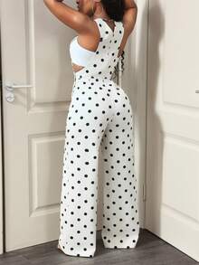 Slaydiva Casual Women's Denim Overalls Jumpsuit - White - View 2