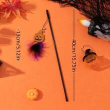 PETSIN 1 PC Halloween Cat Toy Stick With A Fancy Design - Halloween Fake Feather Cat Self-Entertaining Toy - Multicolor - View 9