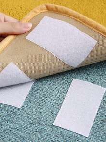 Double Sided Self Adhesive Tape Strong Hold Grip Strips, Washable Nylon Hook & Loop Tape Rolls, No Residue Removable Adhesive For Rug Carpet Curtain Screen Car Mat, Multi Surface Cuttable Strips - multicolor - View 3