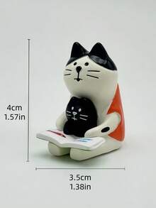 Set Dekorasi Kotak Adegan Kreatif Unik Sempurna Bertema Kucing, Kopi, dan Katak Resin, Figur Miniatur, Ornamen Meja, Hadiah Seni Buatan Tangan untuk Rumah dan Kantor. - MultiWarna - View 3