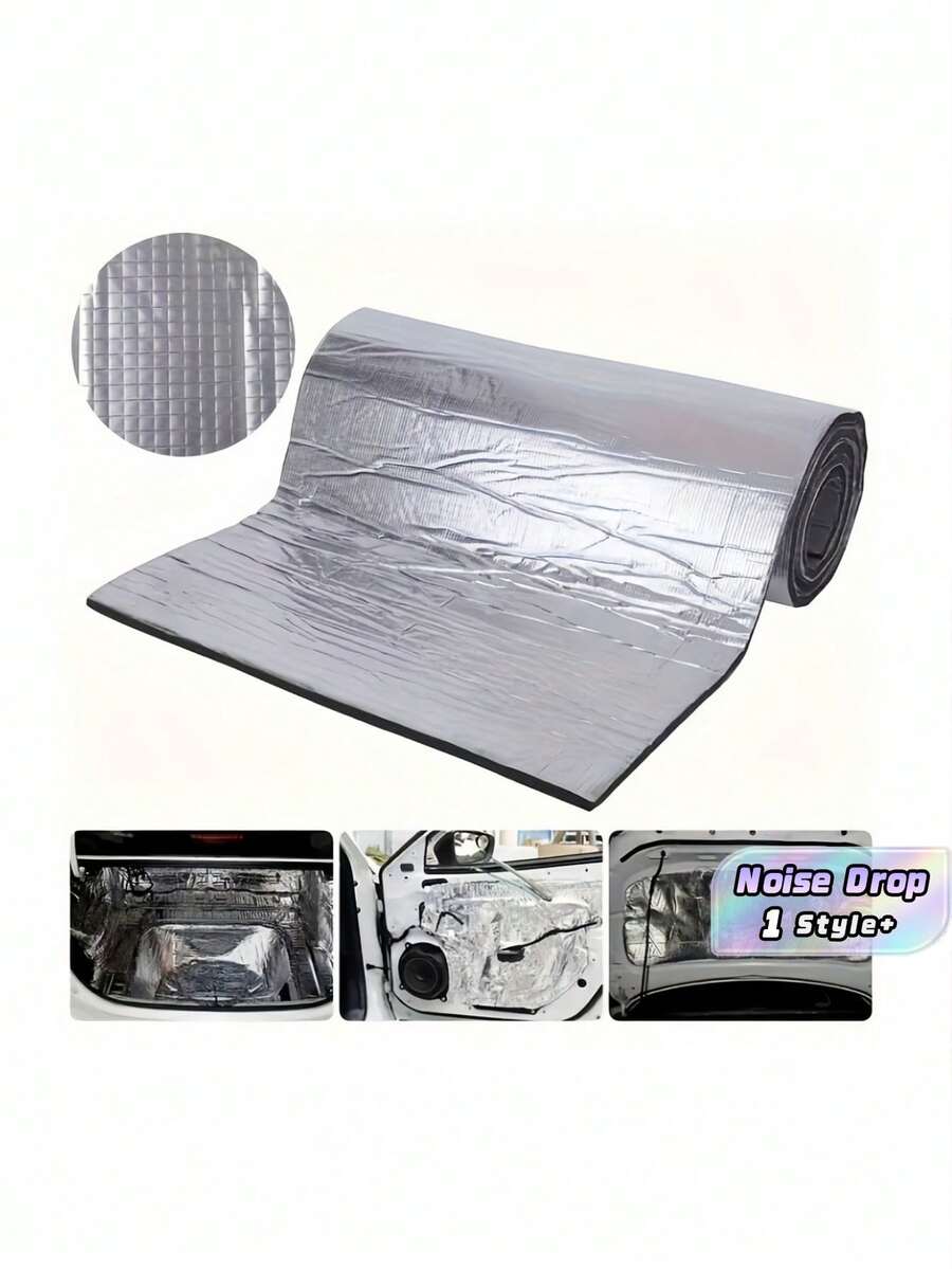 Aluminum Foil Heat Insulation Pad Sound Deadener For Car Hood Door Engine Noise Blocking Reflective Thermal Barrier Self Adhesive Roll - multicolor - View 1