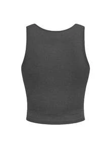 ROMWE Goth Women's Butterfly Print Casual Versatile Daily Wear Top - Dark Grey - View 2