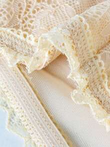 Moonlight&Mama Elegant Solid Color Lace Maternity Bra - Apricot - View 6