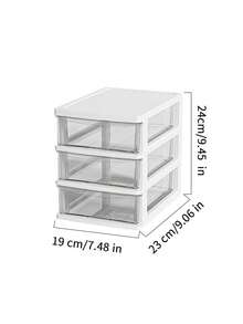 1 Estante de almacenamiento de escritorio pequeño y transparente, a prueba de polvo, impermeable y resistente a caídas, de alta gama y elegante, fácil de almacenar, que ocupa poco espacio, adecuado para almacenamiento de oficina, almacenamiento de herramientas al aire libre, almacenamiento de útiles escolares, almacenamiento de cocina - Multicolor - Ver 9