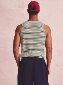 Musero Strpped Ribbed Henley Tank Top Button Front Detail Spring Summer Essentials - Green - View 4