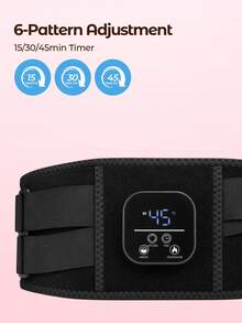 Teckwe Warm Compress Lumbar Massager, Polyester (Polyester Fiber), Heated Waist Belt For Warmth, Hot Compress For Cold Womb, Massage Device For Men And Women, Electric Heated Massager For The Waist - Black - View 3