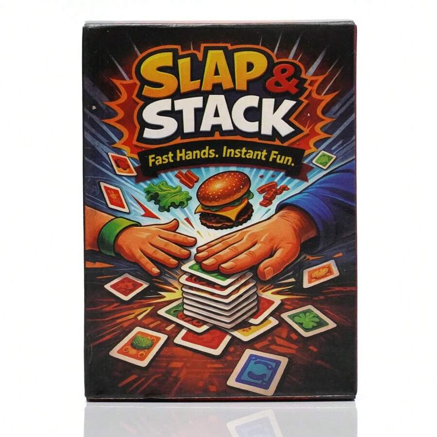 Slap Or Stack Full English Card Game, Slapburger Quick Recognition Reaction Speed Interactive Intelligence Game Cards - Multicolor - View 1