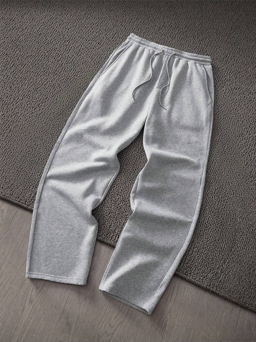 Manfinity VCAY Men's Woven Fashion Casual Business Solid Color Long Pants - Grey - View 1