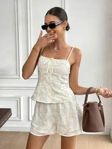 Serisse Women Two Pieces Outfits For Daily Wear Summer Casual - Apricot - View 6