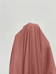 SHEIN Frenchy Plus Size Mock Neck Ruched Slim Fit Tee Fall - Dusty Pink - View 7