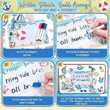 27-Piece Cruise Ship Magnet Set, Includes Adorable Sea Creatures & Plant Patterns, Perfect For Refrigerator, Cruise Ship Door, Car, Party Decorations, Fish, Crab, Shark, Boat Design - 27psc - View 10