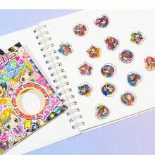 1pc Cute Shiny Sticker Phone Case Decoration Sticker Guka Sticker Girl Heart Style 3D Small Gift, DIY Handbag Decoration - Multicolor - View 4
