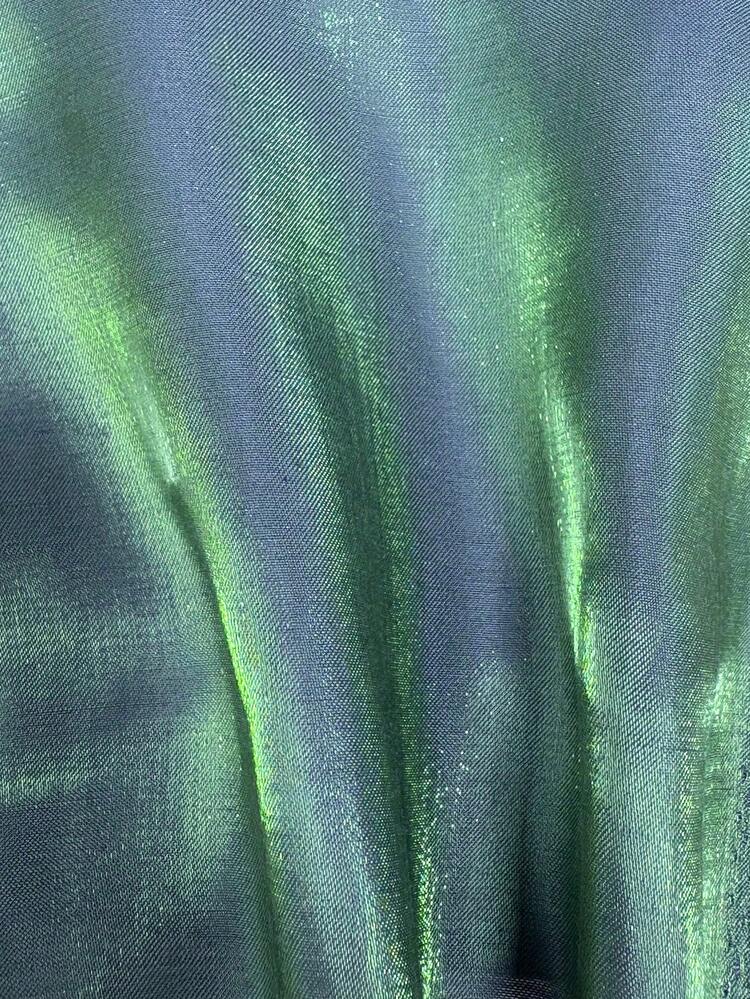 SHEIN Franclia 優雅緞面垂領細肩帶洋裝，純色修身腰線飄逸長款吊帶禮服，適合派對婚禮 - 彩色 - 查看 3