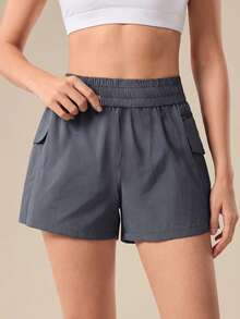 OutZeal 女款戶外短褲 夏季徒步露營 防水輕量 多口袋 - 霧霾藍 - 查看 9