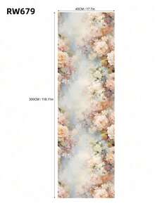 1PC Removable Reusable Self Adhesive Vintage Floral Wallpaper Peel And Stick Decorative Film For Bedroom Living Room Cabinet Shelf Liner Home Renovation Waterproof Oilproof Easy Clean Freshen Up Decor - multicolor - View 8