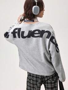 Vaulklash Men's Casual Personalized Fashion Printed Long Sleeve T-Shirt - Grey - View 6