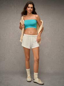 Esseday Mint Blue High Elasticity Anti-Slip Y2K Casual Everyday Wearable Women's Bra - Mint Blue - View 5