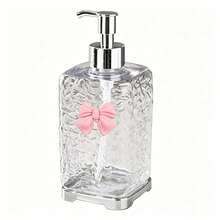 1Pc 420ml Clear Wave Shape Soap Dispenser With Pump, Refillable Liquid Shower Gel Lotion Container, Portable Bathroom Travel Accessory Decor - various - View 11