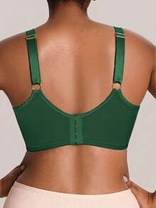 Barelissa Sujetador sin aros con cierre delantero talla grande, 1 pieza - Verde militar - Ver 2