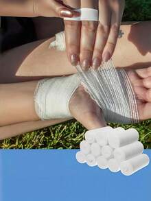 Elastic Gauze Bandage Roll – Breathable & Stretchable Wrap For Arms, Legs, Waist, First Aid, Mummy Style Wound Dressing - View 5