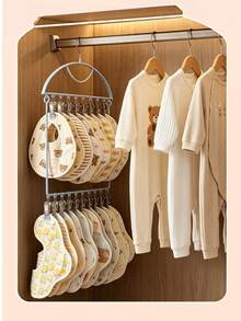 Multi-Hook Baby Clothes Hanger - Baby-Specific Household Use - Newborn Children's Socks Drying Rack - Multi-Functional Storage Hanging Clothes Hanger. - Multicolor - View 6