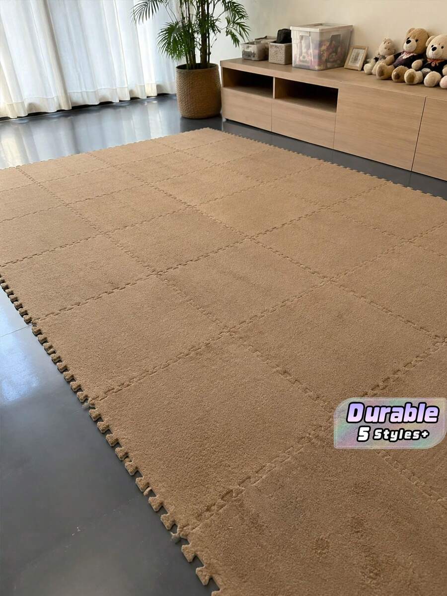 2/6/10/20/50pcs Spliced Floor Mats, Modern Minimalist Interlocking Foam Mats, Non-Slip And Easy-To-Clean Interlocking Carpets, Stain-Resistant Spliced Floor Mats, Suitable For Home Floor Decoration In Living Rooms - multicolor - View 1