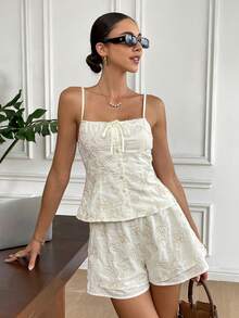 Serisse Women Two Pieces Outfits For Daily Wear Summer Casual - Apricot - View 3