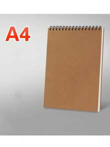 1set Vintage Kraft Paper Spiral Scroll Drawing Book Watercolor Paper Halloween/Thanksgiving Day/Christmas Gift Easter Gift - Multicolor - View 7
