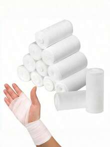 Elastic Gauze Bandage Roll – Breathable & Stretchable Wrap For Arms, Legs, Waist, First Aid, Mummy Style Wound Dressing - View 3