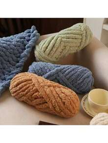 Super Thick Polyester Yarn, 500G Multi-Color Soft DIY Craft Yarn, Suitable For Hand Knitting, Blankets, Pillows, Pet Beds, Multiple Colors Available - Cat tail roll - View 6