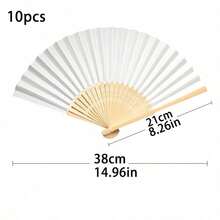 Foldable Paper Hand Fan-A Versatile, Solid-Colored Folding Fan Suitable For Home Use And Performance Props; A Modern-Style Folding Fan For Summer. - Multicolor - View 5