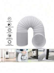 1Pc New Thickened Steel Wire Mobile Air Conditioner Exhaust Hose, Telescopic Composite Duct Fresh Air Extension Vent Pipe Accessories - multicolor - View 6