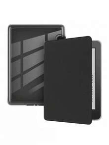 1PC Clear Ultra Translucent Acrylic Hard Shell TPU Soft Bumper Shockproof Scratch Resistant Auto Wake Hibernate Smart Kindle Paperwhite Protective Cover Case For Ereader Reading Travel Office Home Gift - Black - View 1