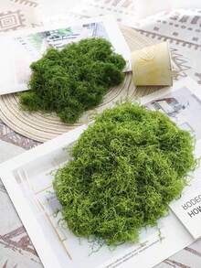 1PC 200g Soft Lifelike Durable Non Fading Green Artificial Moss Versatile For Home Decor Micro Landscape Lawn Potted Plants Fake Moss Decorative Supplies - green - View 8