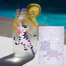 Holographic Sticker Sheets, A4 8.25 X 11.7 Inch Self Adhesive Vinyl Sticker Paper, Waterproof Layered Vinyl With Star & Broken Ice Patterns, For DIY Craft, Scrapbooking, School Supplies, Available In 10/30/50Pcs - multicolor - View 5