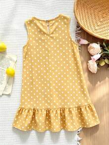 Emery Rose Kids Emery Rose Kids 女童圓領波點印花拼接洋裝 - 彩色 - 查看 6