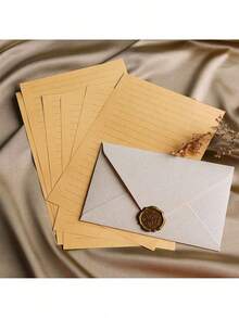 2pcs Plain Envelopes, Vintage Multipurpose Envelopes, Office Envelopes, Wedding Invitations, Love Letters, Greeting Cards, New Year Friend Gifts, Stationery, Wax Seals - Multicolor - View 7
