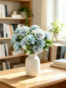 Cirelle 1pc Artificial Carnation Flower, Faux Silk Carnations Floral Arrangement With Greenery Stem For Home Office Table Decor & Wedding Centerpiece - Multicolor - View 12